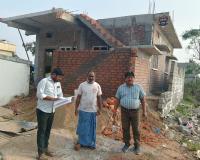 అడ్డగూడూరు మండలంలో ఇందిరమ్మ ఇండ్లను ఆకస్మిక తనిఖీ చేసిన డి.ఈ ఎం శ్రీరాములు