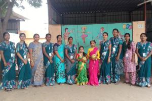 స్థానిక సాధన విద్యానికేతన్ ఇంగ్లీష్ మీడియం హై స్కూల్ లో అన్నపూర్ణ దేవి జయంతి