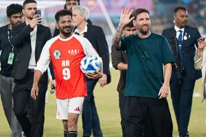 #Messi Match Lights Up Uppal Stadium in Historic Hyderabad Exhibition 